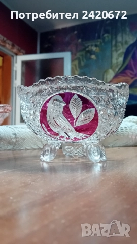 Бонбониера цветен кристал, снимка 1