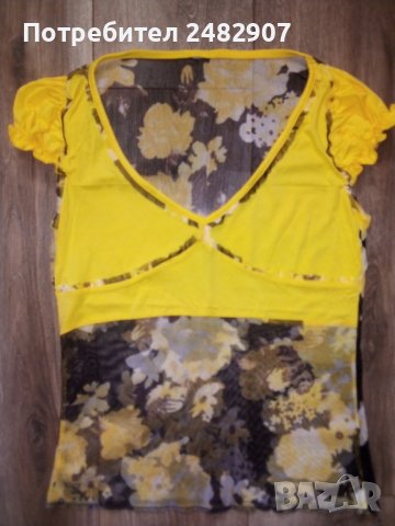 Ефектна дамска блуза - тюл, снимка 1 - Тениски - 41394646