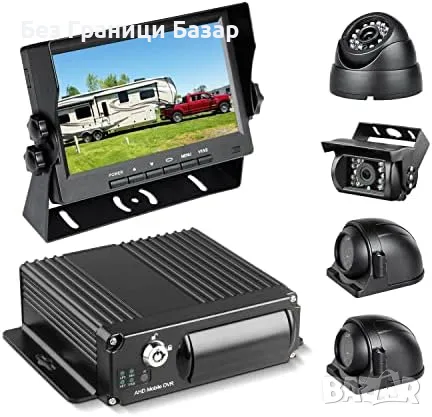 Нов Професионален 4-Канален DVR Система за Камиони, Бусове и Ремаркета