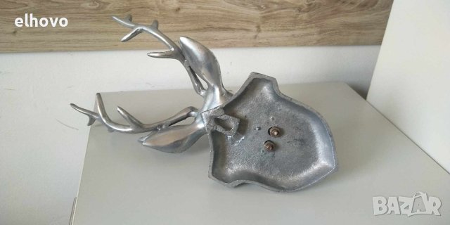 Метална глава на елен за стена, снимка 4 - Антикварни и старинни предмети - 42364768