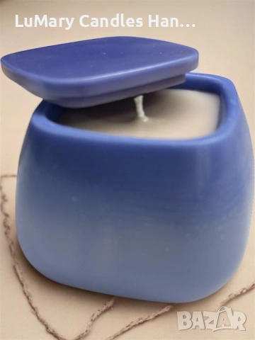 Свещ “ Синя тишина”, снимка 5 - Декорация за дома - 53224736