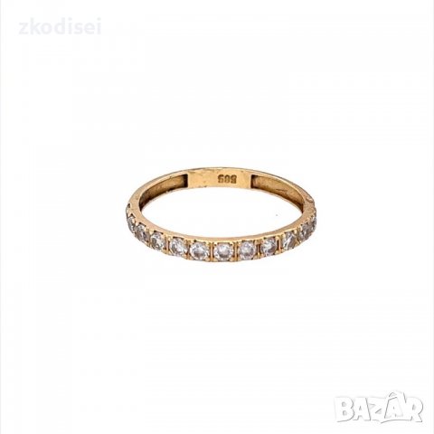 Златен дамски пръстен 1,12гр. размер:55 14кр. проба:585 модел:15057-5, снимка 1