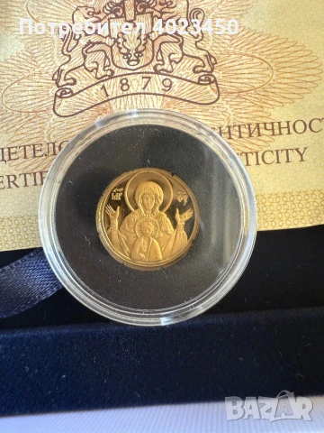 24к Златна монета Богородица 2003г , снимка 2 - Нумизматика и бонистика - 50996418