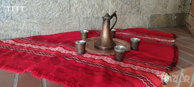 Стар кован меден сервиз за греяна ракия , снимка 7 - Антикварни и старинни предмети - 39842425