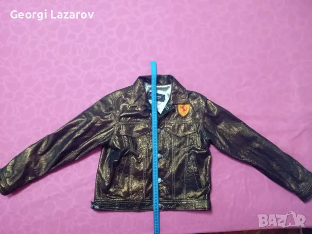 Детско кожено яке Ferrari, снимка 5 - Детски якета и елеци - 48178178