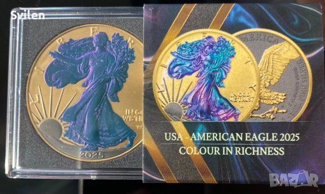 1 долар AMERICAN EAGLE 1 oz СРРБРО