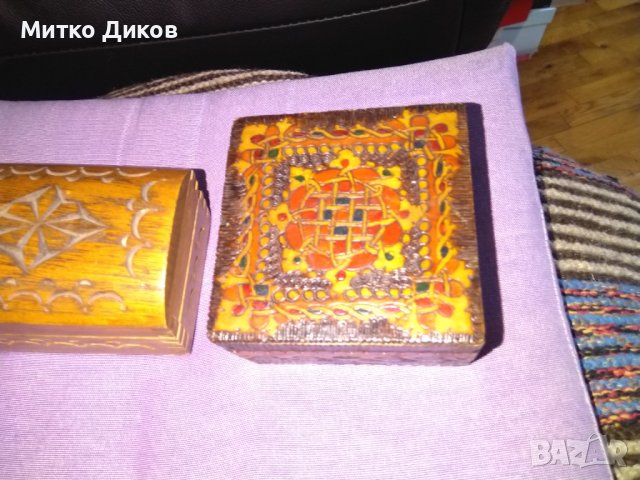 Малки дървени кутии от соца 3 броя за бижута и други, снимка 2 - Декорация за дома - 41781907