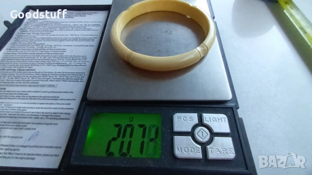 Слонова кост гривна Стара винтидж , снимка 4 - Гривни - 51954352