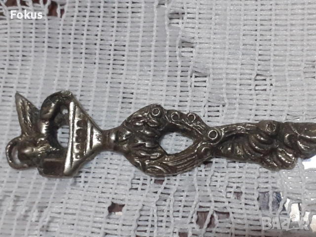 Стара антикварна малка колекционерска лъжичка Италия - N1, снимка 4 - Антикварни и старинни предмети - 53698182