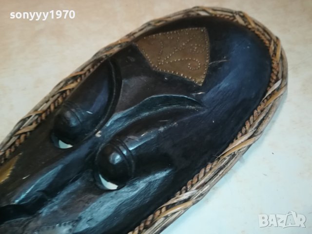 ДЪРВЕНА МАСКА ОТ ГЕРМАНИЯ 52Х22СМ 1702241734, снимка 2 - Антикварни и старинни предмети - 44340284