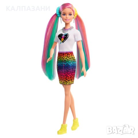 BARBIE Кукла Barbie® Leopard Rainbow hair (GRN81), снимка 2 - Кукли - 40249032