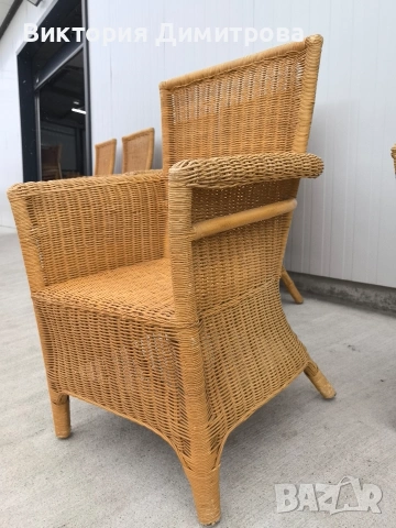 Комплект ратан - 6 броя кресла, снимка 7 - Градински мебели, декорация  - 53586992