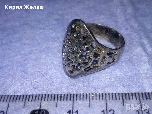 ВЕЛИКОЛЕПЕН АЖУРЕН СРЕБЪРЕН АРТ СТИЛ ПРЪСТЕН ОКСИДИРАНО СРЕБРО 925 МАЙСТОРСКА ИЗРАБОТКА 70873, снимка 2 - Пръстени - 40761945