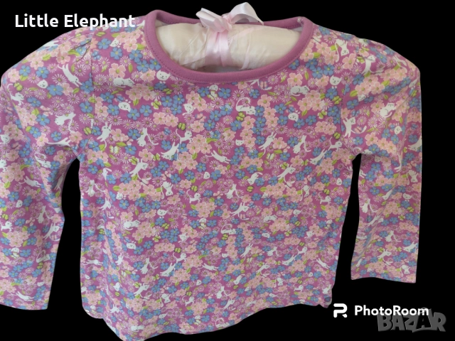 Блузка с дълъг ръкав за 5-6 год мом котки и цветя,колекция"Animals",Англия/нова