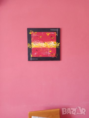 Картина с акрилни бои 40х40см, снимка 6 - Картини - 41541867