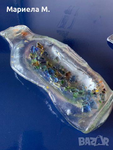 Ново! Декоративна стъклена поставка, ръчна изработка, снимка 2 - Други - 41849237