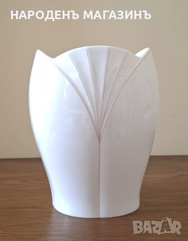 VILLEROY & BOCH - Ваза КОСТЕН ПОРЦЕЛАН цветя GERMANY, снимка 4 - Други ценни предмети - 53564267