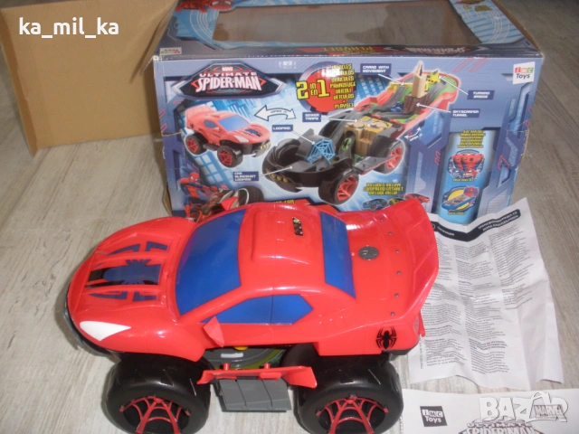 Кола-писта-Спайдърмен,червена, снимка 2 - Коли, камиони, мотори, писти - 53281862