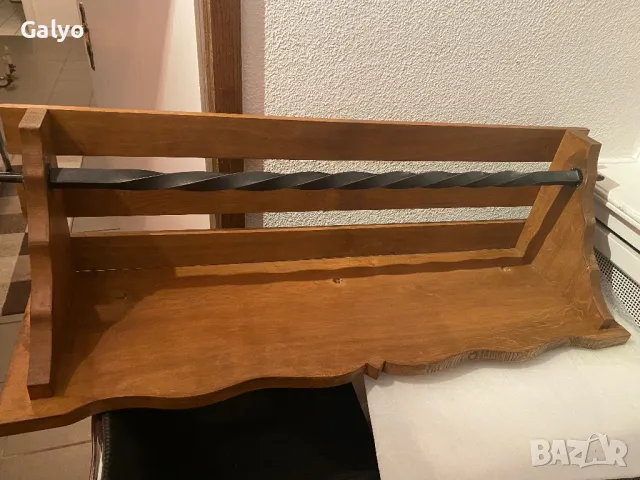 Стара закачалка от масивно дърво и ковано желязо, снимка 10 - Закачалки - 50236856