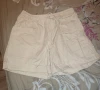 Къси панталонки бежови тип дънкови размер 46, снимка 1