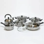 Комплект от 12 части за всяка кухня. 3бр тенджери, тиган, касерола и чайник и капаци, снимка 5