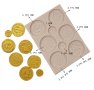 Силиконов молд 8 монети , декорация на торта , фондан , шоколад подарък за нумизмати златна монета, снимка 2