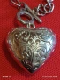 Ефектно романтично колие с висулка във формата на сърце ❤️ красива орнаментика 51896, снимка 2