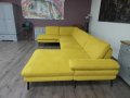 Жълт П образен ъглов диван от плат Dieter Knoll ZE-EM20075, снимка 8