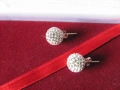 Сребърни обеци , цирконии ,маркировка 925, снимка 1