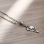 Сребърно колие 925 с висулка , снимка 3