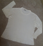 Бяла блуза фино тъничко плетиво с красиво деколте 2ХЛ/3ХЛ  размер , снимка 1 - Блузи с дълъг ръкав и пуловери - 44790460