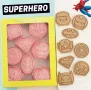 8 бр герои Avengers Хълк Батман Спайдърмен Айрън пластмасови разглобяеми резци форми тесто бисквитки, снимка 1