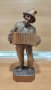 Стара дървена фигура, музикант с акордеон, 29 см.