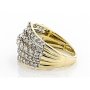 Дамски пръстен бели циркони, 10К златнно покритие, снимка 2
