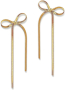 Siribelle Златни обеци с панделка. Изящни обеци за чувствителни уши