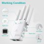WiFi 1200Mbps Репийтър, усилвател на сигнала, AP режим, двубандов 5GHz и 2.4GHz , до 32 устройства и, снимка 3