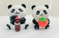 4 бр 3D Панда панди силиконов молд форма калъп гипс кубчета гипсови фигурки с имена свещ смола, снимка 3