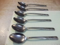 Лот от 6 бр. лъжици с релефни дръжки, снимка 3