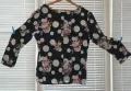 Блуза дамска тъмносиня на бели кръгове и рози; L÷XL, снимка 2