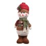 Коледен Снежен човек, Червена шапка, 40см, снимка 1 - Декорация за дома - 42707945