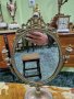 Чудесно много красиво антикварно английско бронзово огледало , снимка 6