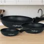 Комплект 3 бр. индукционни тигани Cheffinger с подвижни дръжки, снимка 2