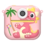 Детски фотоапарат за моментални снимки с принтер и вградени игри Зелен Син Розов, снимка 3