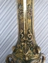 46см-3кг стар френски църковен бронзов свещник с фигури-гаргойли, снимка 4