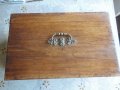 Старинно дървено ковчеже сандъче от орех, снимка 7