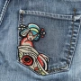 Vintage Ed Hardy Geisha Embroidered wmns Jeans, снимка 3
