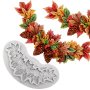 есенни листа клон със шишарки силиконов молд форма фондан декор шоколад гипс , снимка 1 - Форми - 38857744