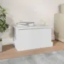 vidaXL Кутия за съхранение, бяла, 50x30x28 см, инженерно дърво, снимка 3