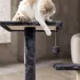 Котешка драскалка с къщичка, хамак и рампа, 125 см, тъмносива, снимка 3