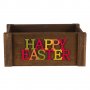 Великденска декорация, Дървено сандъче с цветен надпис,  29x20x12см, снимка 1 - Декорация за дома - 40068578